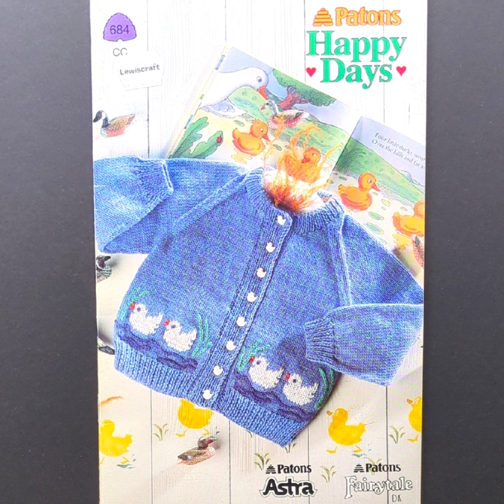 Patons Happy Days 684 Five Knitting Patterns 18m To 6 Yrs